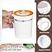 Baderke 48 Pcs Plastic Coffee Cups with Rim 8 oz Disposable Coffee Mugs with Handle Disposable Tea Cups Espresso Beverage Plastic Mugs for Wedding (White,Silver)