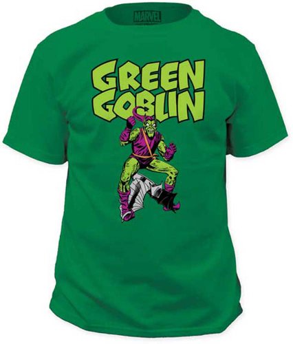Marvel Green Goblin Glider Green T-Shirt- XXLarge