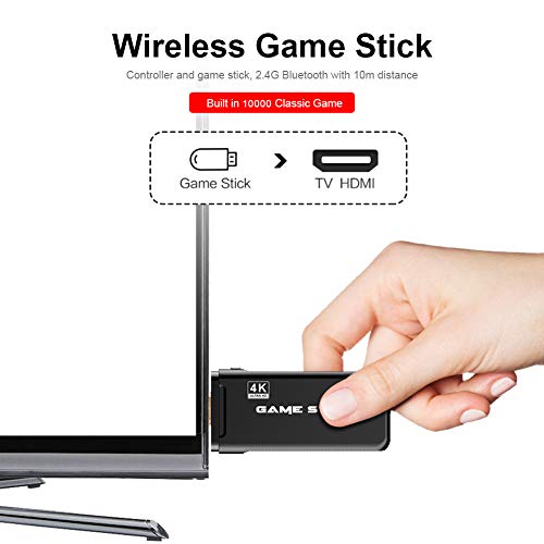 Retro Spielekonsole, shenruifa 4K HDMI-Ausgang 64 GB Game Stick Videospielkonsole, USB Wireless Console Spiel Eingebaute… – Bild 5