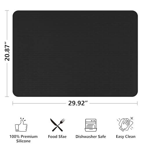 Image of Stove Top Cover for Electric Stove- Range Covers for Electric Stove,Silicone XXL Dish Drying Mat, Glass Cooktop Covers, Flat RV Range top Mats (Black, 30 inchx21 inch)