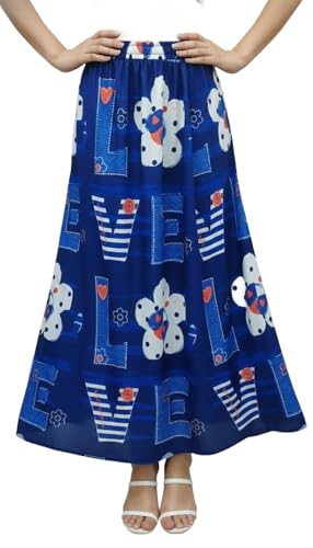 Image of VAGISHA Women's 4-Metre Flared Long Skirt | Skirts for Women Long Length | Long Skirts for Girls | Ethnic & Boho Printed Wear with Elastic Waist | Perfect for Party, Festive & Casual Look