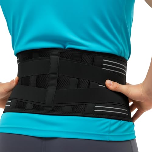 Dr. Arthritis Back Brace Support Belt, Orthopedic Back Protector to Help Aid Back Discomfort, Sciatica, Herniated Disc, Scoliosis & More, Black, Medium