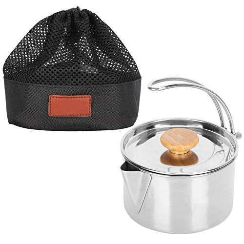 Stainless Steel Kettle, Practical Portable Folding Coffee Pot for Camping, Hiking and Fishing