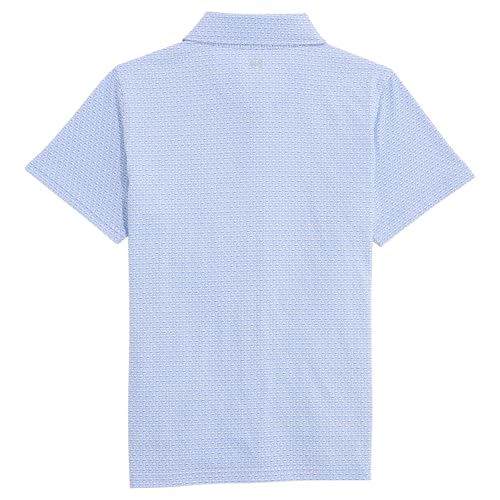Image of vineyard vines Boys' Printed Sankaty Performance Polo, Whale Dot - White, 7