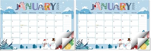 Image of Guasslee Desk Calendar 2026-2027, 18-Month from 2026 Jan. - 2027 Jun, 17 inchx11.5 inch Large Monthly Desk Planner with Corner Protectors, Ample Blocks ＆ Notes for Home Office (Pack of 2)