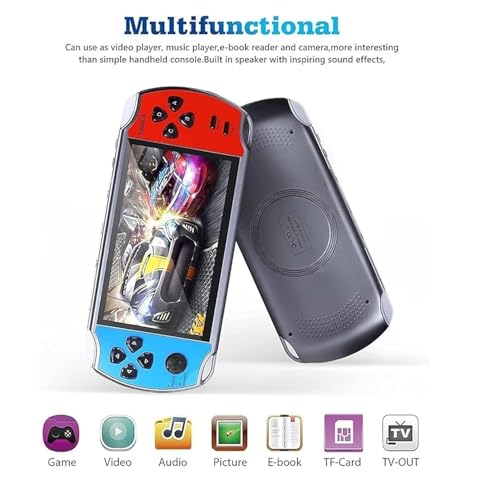 Image of X7 Handheld Game | 4.3 inch Screen | 10000+ Built-in Retro Games | Dual Joystick | Rechargeable Gaming Console for Kids & Adults