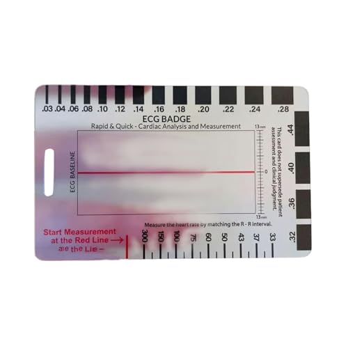QUXVUIS Tarjeta de bolsillo de ECG del Reino Unido, rica en información, referencia rápida, portátil y duradera. Tarjeta ECG acrílico del Reino Unido para cualquier lugar, do