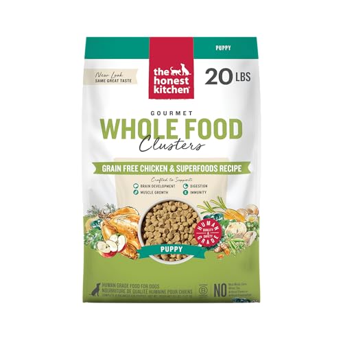 Image of The Honest Kitchen Whole Food Clusters Puppy Grain Free Chicken Dry Dog Food, 20 lb Bag