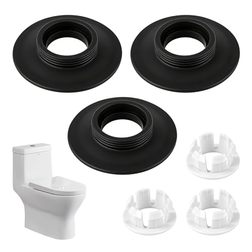 3 Pcs Flush Valve Seal for Ideal Standard Toilet Cistern Replacement Seal & Clip Compatible with Ideal Standard Armitage Shanks Flush Valves SV01967 Black