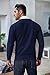 COOFANDY Men's Fitted Sweater Crew Neck Ribbed Fashion Long Sleeve Winter Pullover for Casual Or Dressy Wear Dark Blue