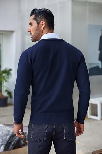 COOFANDY Men's Crew Neck Sweater Slim Fit Lightweight Sweatshirts Knitted Pullover for Casual Or Dressy Wear - Image 4