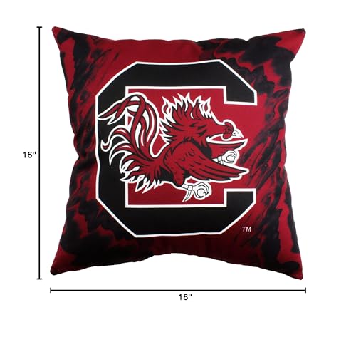 Image of South Carolina Gamecocks 2 Sided Color Swept Decorative Pillow, 16 inch, Made in The USA
