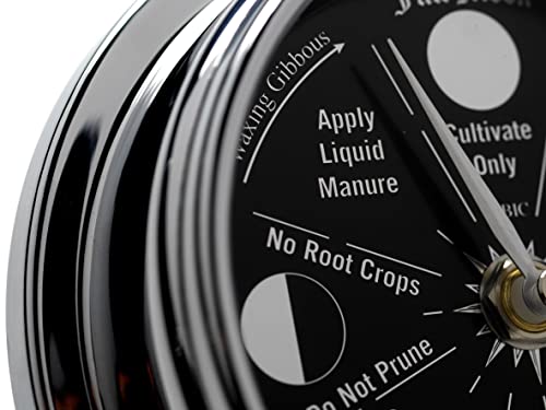 Tabic Prestige Chrome Moon Gardening Clock #TOP6