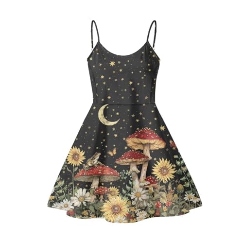 Image of Biyejit Women Casual Loose Dress Strap Long Summer Beach Swing Dress