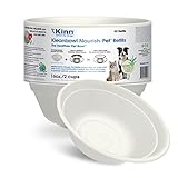 Kinn Kleanbowl Disposable Dog Food Bowls, 16 oz (Pack of 50) - Frame System Refills, Compostable Cat...