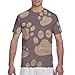 Produktbild Männer T-Shirts Hund Fußabdruck und Hand Pfote Hals Gaiter1 Kurzarm T-Shirts Rundhalsausschnitt T-Shirt