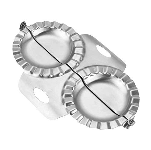 LEAMALLS 1 Pieza Acero Inoxidable Molde para Masa para Hacer empanadillas, Ravioli, Prensa Cortador Maker Masa de Dumpling Molde Masa Herramienta de Cocina Accesorio Cover