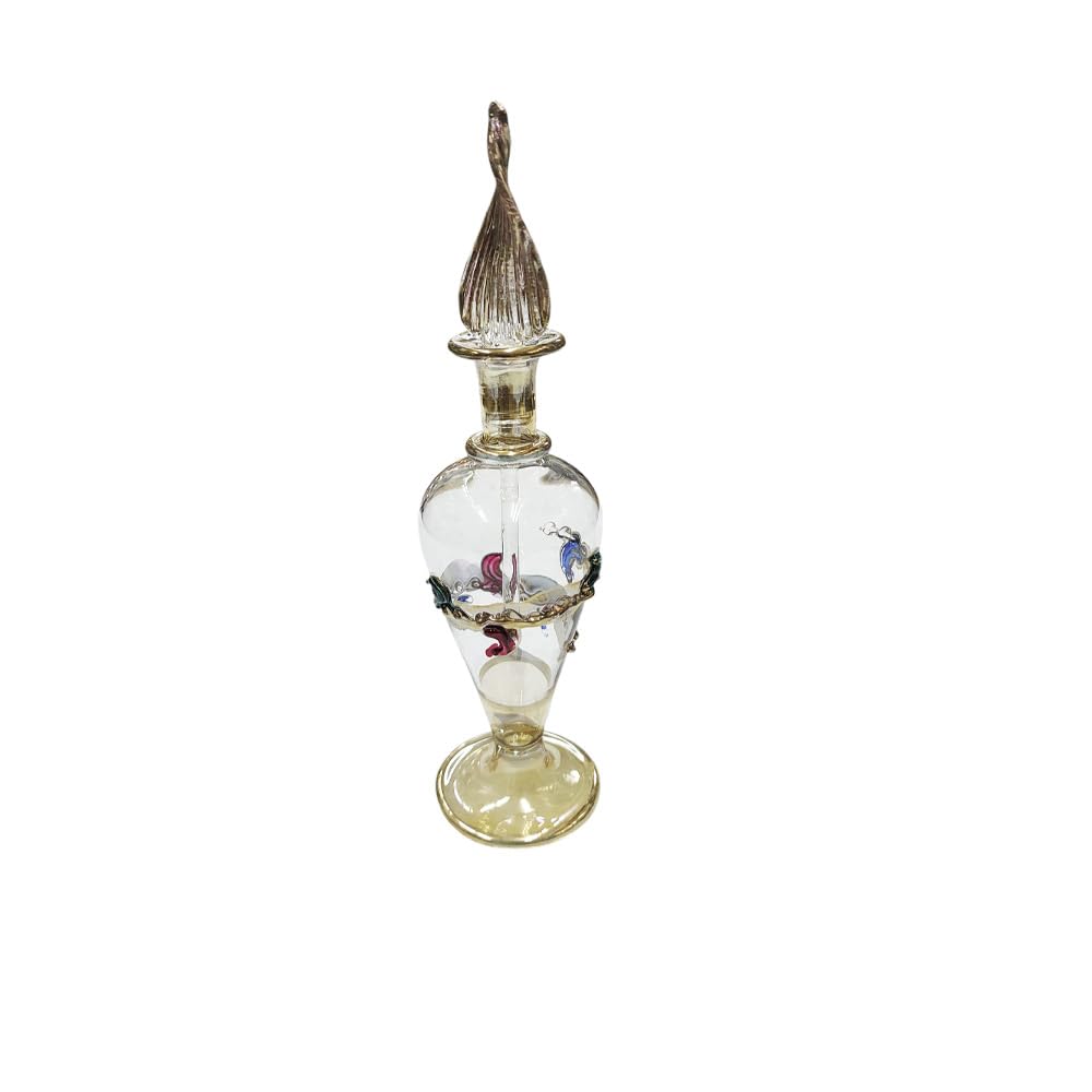 Parfum égyptien vase rouge en relief idée cadeau artisanale 13cm