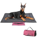 KHONSU PET Foldable Dog Mat Portable for Travel Camping Place Mat Waterproof Outdoor Dog Pad Washable (Large Sized up to 65 lbs)