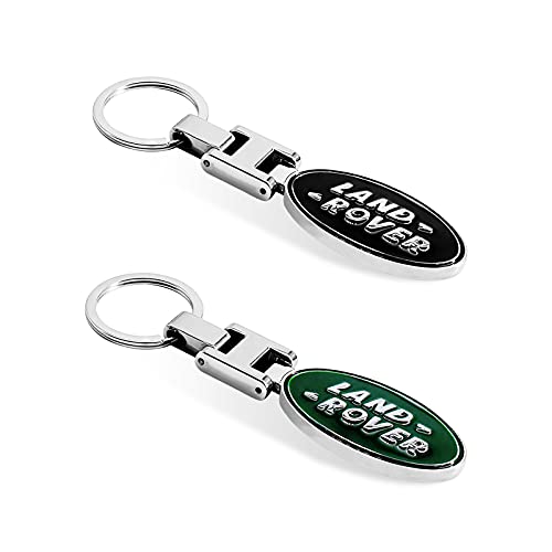 Qrptno 2 Pack Car Logo Key Chain Ring for Land Rover, Car Key Chain Emblem Pendant Decoration Key Chains Accessories for Man Women