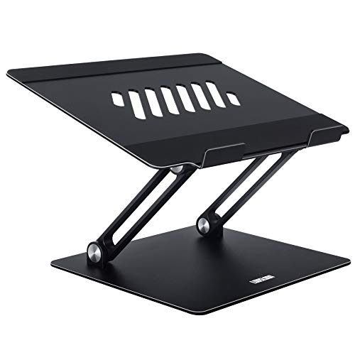 Laptop Stand,Laptop Stand for Desk,Adjustable Laptop Stand,Computer Stand for Laptop,Ergonomic Aluminum Foldable Portable Laptop Riser Notebook Holder Stand for MacBook Air All Laptops 10”-17'' Black