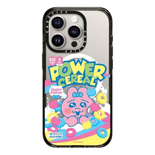 CASETiFY �C���p�N�g iPhone 15 Pro �P�[�X [MagSafe�Ή�/���^ �y��/�ϏՌ�/Opanchu Usagi Co-lab] - OPANCHU USAGI CEREAL CASE - �N���A �u���b�N