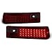 For 1987-1993 Mustang GT LX SVT Cobra Red Smoked Full LED Tail Brake Lamp Left+Right Pair Replacement