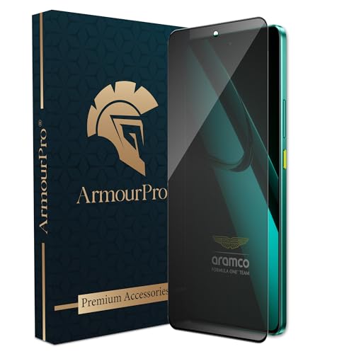 Image of ArmourPro Privacy Tempered Glass for Realme GT 7 - Anti-Spy Anti Peeping Screen Protector, 9H Hardness, Edge-to-Edge Coverage, Ultra Thin, Bubble-Free Installation Kit | Black