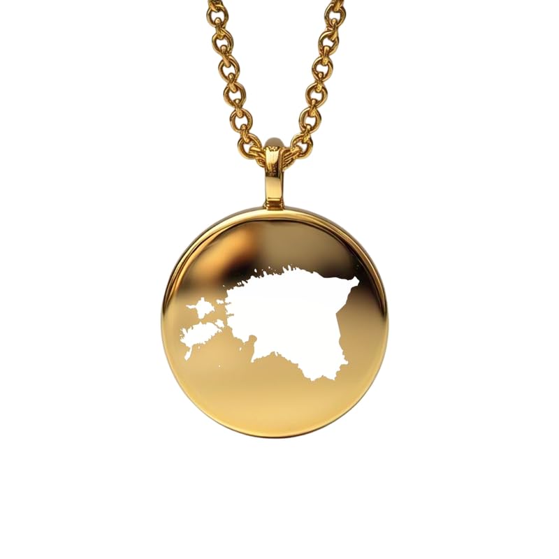Pendentif carte de l'Estonie en argent, le bijou durable pour ne plus perdre vos souvenirs