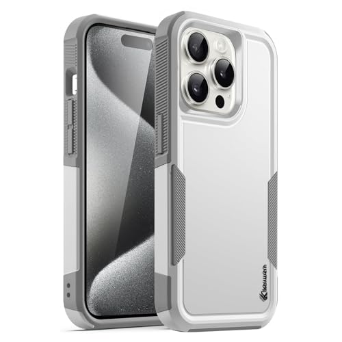 Image of KARWAN️ Back Case Cover for iPhone 14 Pro Max (6.7-Inch) Heavy Duty |Dual-Layer Rugged Protection| Shockproof Protective Tough iPhone 14 Pro Max Mobile Phone Back Cover [Matte Back] (White)