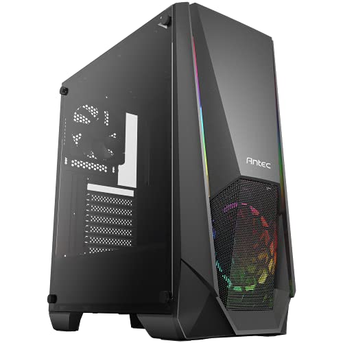 Image of Antec NX310 Mid-Tower ATX Computer Cabinet /Gaming Case | 3 USB Ports with 1 x 120mm ARGB Fan in Front and 1 x 120mm Fan in Rear