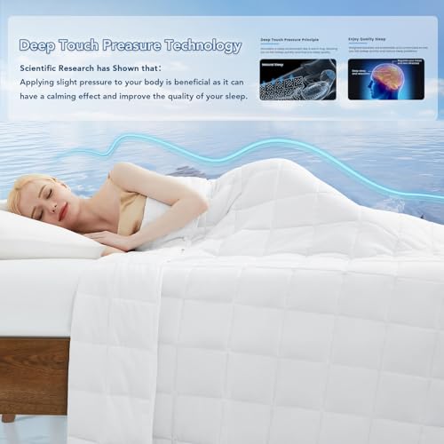 Topcee Weighted Blanket (25lbs 88"x104" Cal King Size) Soft Cooling Heavy Blanket Sleeping, Apply to 240-260 lbs Body, Thick Breathable Blanket with Glass Bead, Easy Care