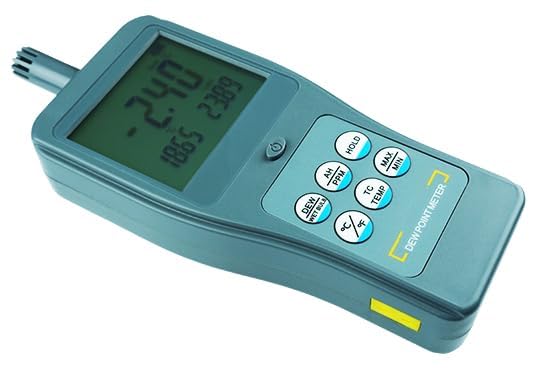 Dew Point Meter K-Type Thermocouple Surface Temperature Measurement Ambient Wet Bulb Temperature Meter Relative Absolute Humidity Meter PPM Measurement Temperature Unit °C/°F