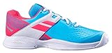 Babolat Junior Propulse All Court Tennis Shoe - Sky Blue/Pink - Size 5.5