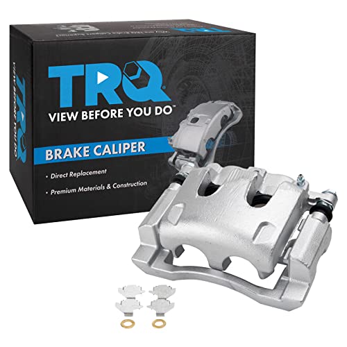 Image of TRQ Rear Left Brake Caliper w /Bracket Drivers Side | For 2005-2012 Ford F-350 Super Duty 2011-2012 F-450 Super Duty
