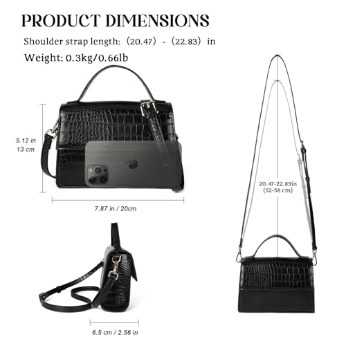 Gladdon Small Leather Crossbody Purse for Women Trendy Ladies Top Handle Shoulder Bags2