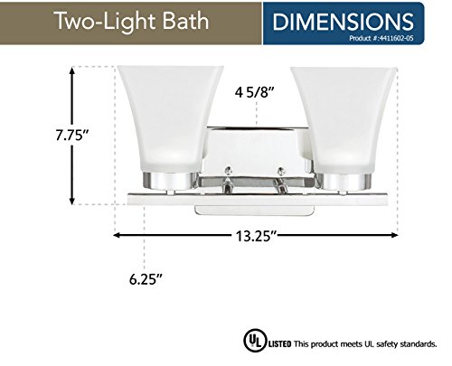 Image of Generation Lighting Contemporary Two Light Wall /Bath Vanity Style Fixture