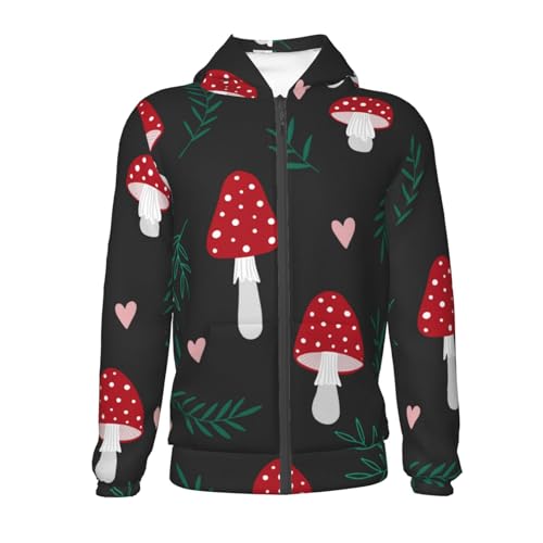 Amanita Mushroom Kid Hoodies Boys Zip Up Sweatshirts Girls Pullover with Pocket2