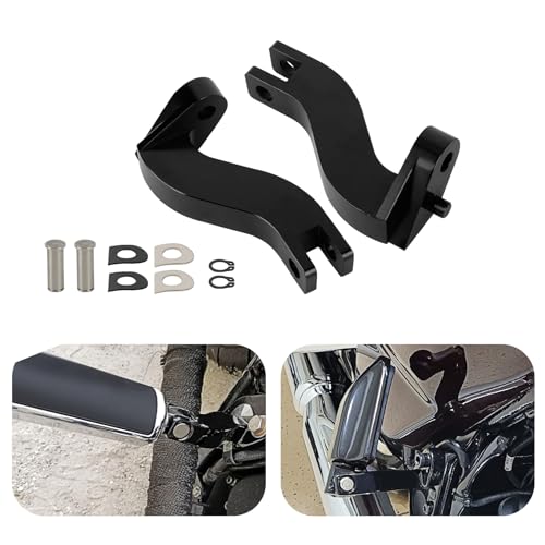 Extension de repose-pieds passager arrière noir pour moto PSLER