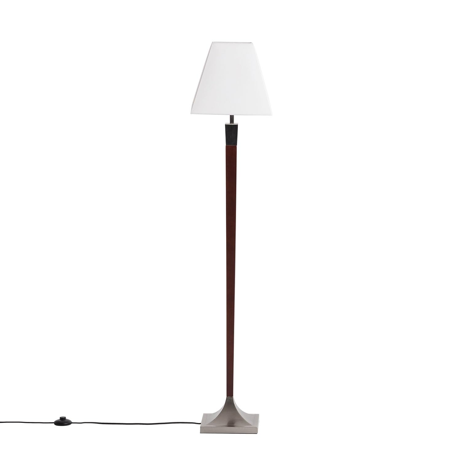 LEDKIA Lámpara de Pie Madera y Metal Lizza Piramis Blanco | CasquilloE27