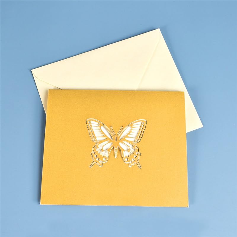 Glückwunschkarte 3D-Schmetterling-Pop-up-Geburtstagskarten-Geschenk Niedliche Tier-Grußkarten (10er Packung)