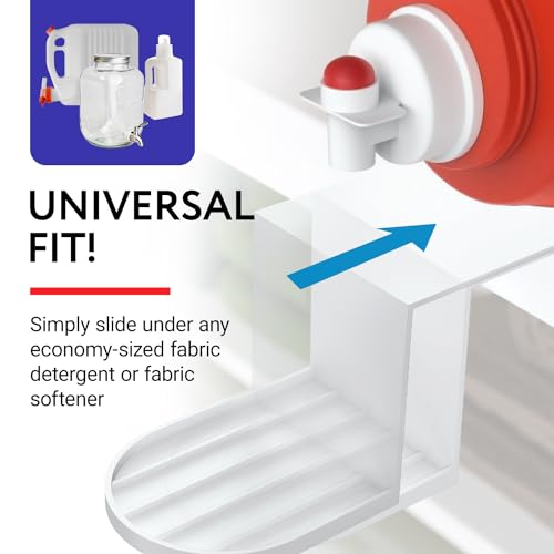 IMPRESA-Laundry-Detergent-Cup-Holder-Laundry-Drip-Catcher-2-Pack-White-Plastic-Slides-Under-Tub-for-Universal-Detergent-Drip-Tray-Spill-Prevention