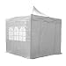 Produktbild Airwave Pop-Up-Pavillon, 2,5 x 2,5 m, weiß, wasserfester GartenPavillon, 2 Windstangen und 4 Gewichte Taschen für die Beine