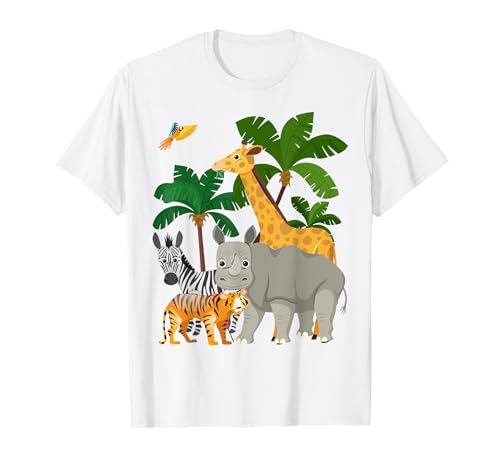 Idée d'animaux de la forêt et d'animaux de la jungle pour enfants et animaux T-Shirt
