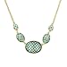 1928 Jewelry "Aqua Verde" Gold-Tone Light Aqua Oval Faceted Collar Necklace, 16"