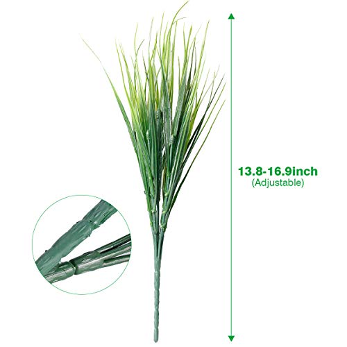 Jemong 30 Bundles Artificial Grasses Outdoor Uv Resistant Fake Grasses No Fade Faux Plastic Plants Garden Porch Window Box Decorating… #TOP6