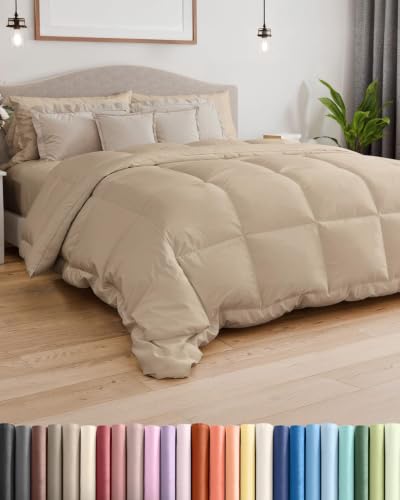 Image of Comforter King Size - Down Alternative Duvet Insert - Cream, 102 inch x 90 inch