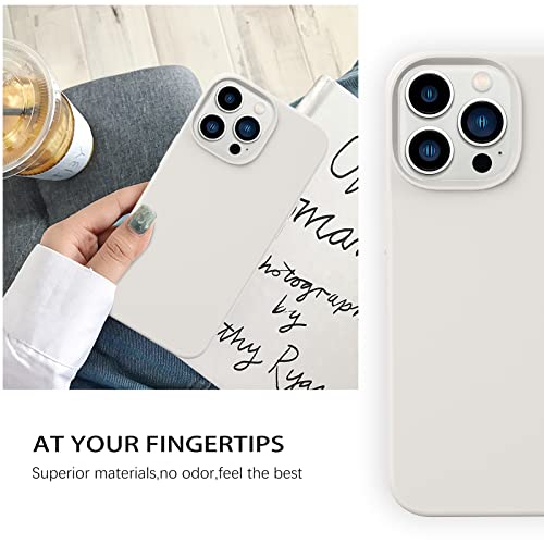 DUEDUE Case Compatible with iPhone 13 Pro 6.1”, Liquid Silicone Soft Gel Rubber Slim Cover with Microfiber Cloth Lining Cushion Shockproof Protective Case for iPhone 13 Pro 2021,Stone by DUEDUE - Image 6