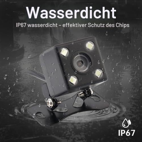 ePathChina 1 Set Faltbarer hochauflösender 4,3-Zoll-TFT-LCD-Mini-Auto-Monitor mit Rückfahrkamera...