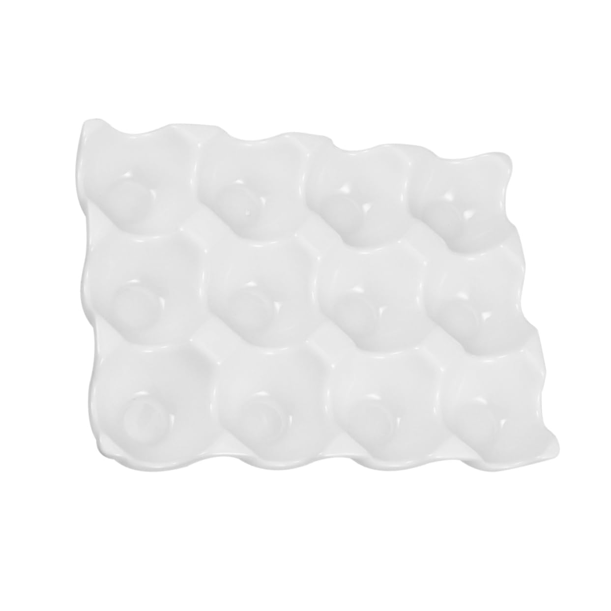 GOOHOCHY 12 Egg Tray Egg Cartons Deviled Egg Holder Kitchen Egg Storage Cup Holder Tray Cup Dispenser Egg Organizer for Fridge Egg Holder Egg Keeper Eggs Ceramic Egg Holder White Ceramics